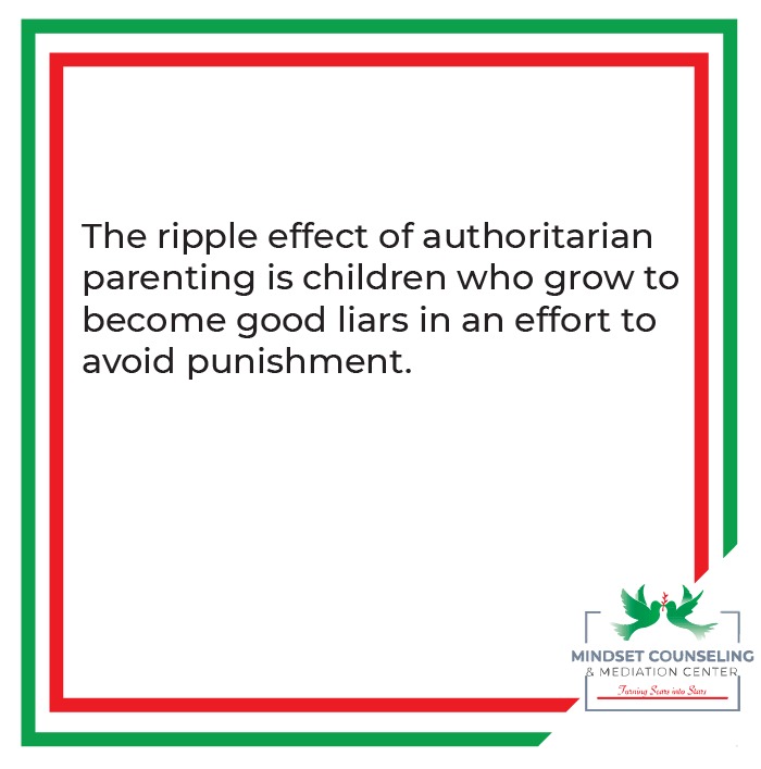 MindsetKE's tweet photo. The ripple effect of authoritarian parenting is children who grow to become good liars in an effort to avoid punishment #parenting #parentingstyles https://t.co/4e1i6o8qcY