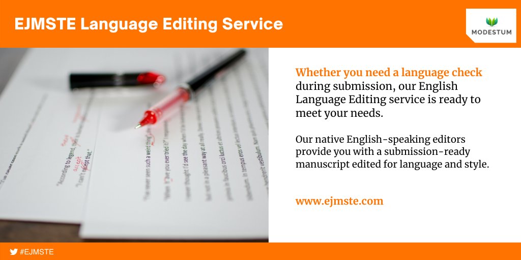 ejmste's tweet photo. Let EJMSTE Editing Service help get your manuscript submission-ready 
https://t.co/jUmRPxypPK https://t.co/W5IUbeYBmj