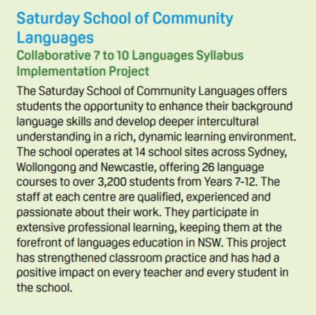 teacherMsAn's tweet photo. ...well done @SSCLNSW @sanazreika4! SSCL has been successful in the 2020 Minister’s and Secretary’s Awards for Excellence. The SSCL received the “Secretary’s School Achievement Award. So proud to be part of SSCL!*
#itcoordinator #congratulations #soproud #sscl https://t.co/ur30EJy0FQ