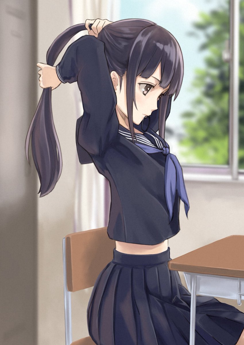 「#これを見た人はセーラー服の画像を貼れ 」|あしやひろのイラスト