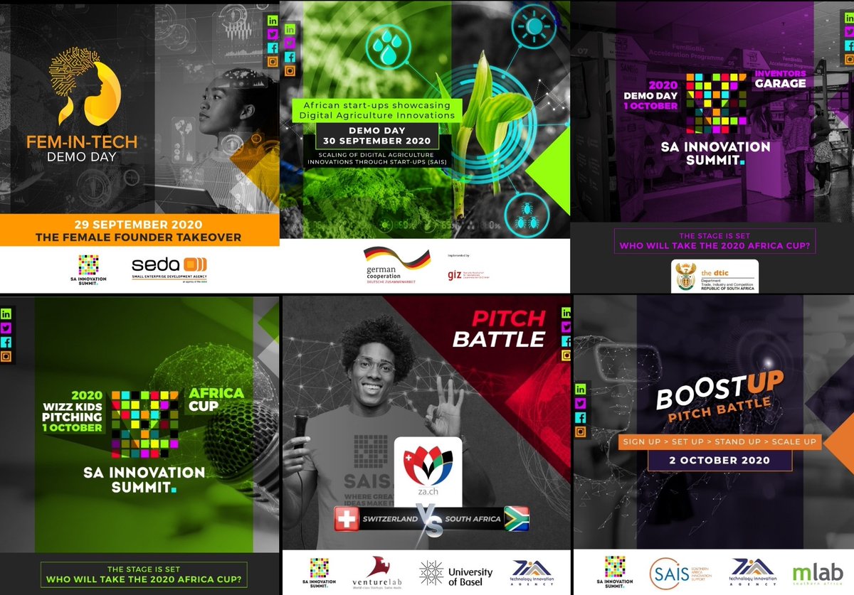In 2020 we are taking #startup competitions to another level . We will host 3 pitch battles &amp; 3 demo day sessions over 4 days! 
⠀
Here's a snapshot of how the 2020 pipeline looks like>>⠀
buff.ly/330J9Ui⠀
⠀
#SAIS2020 #Virtual365⠀