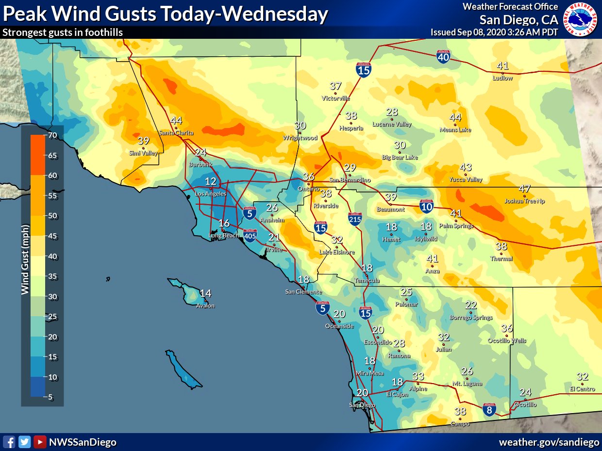 Nws San Diego On Twitter If You Liked The Cool Down Monday You Ll Like The Even Cooler Weather Forecast For Today We Ll Have Some Offshore Winds Develop Today Strongest In The Foothills