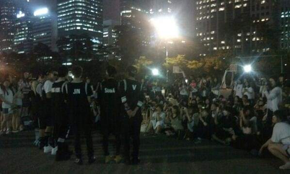 A group name BTS with with seven members that started from the bottom...