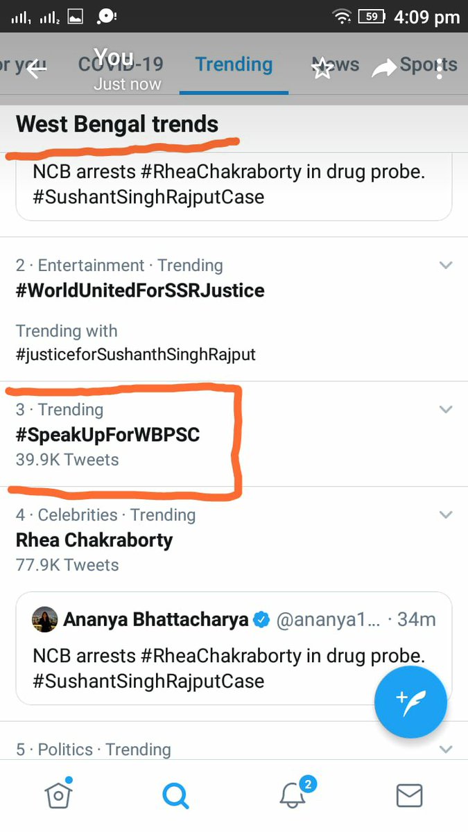 ShrabantiSarda5's tweet photo. #SpeakUpForWBPSC   এখন West Bengal Trends এর মধ্যে 3 নম্বরে trending এ আছে....
#SpeakUpForWBPSC 
#SpeakUpForWBPSC 
#WeWantSSC2ndSLST 
#WeWantSSC2ndSLST https://t.co/xQn7HBuH7m