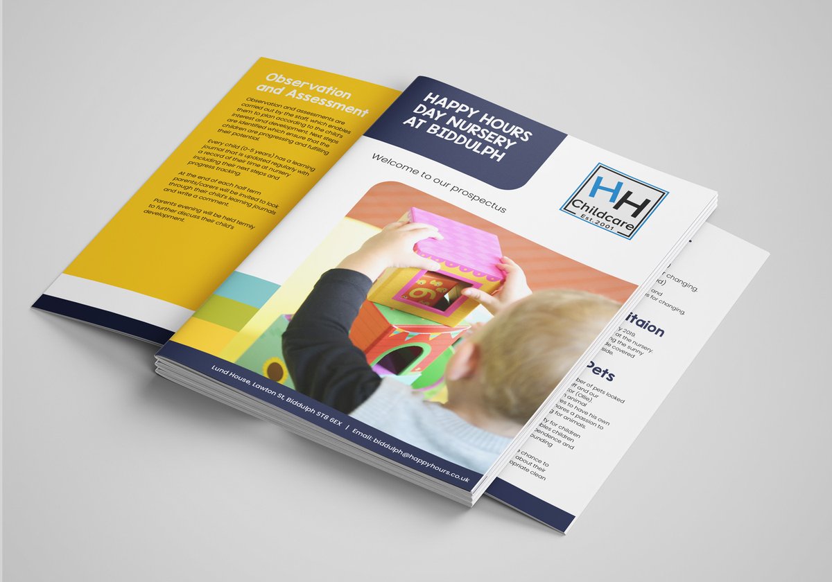 webdesign_staff's tweet photo. Prospectus Series designed for much loved Nursery Group in Staffordshire. #brochuredesign #companystationary #documentdesign https://t.co/soerUW0upS