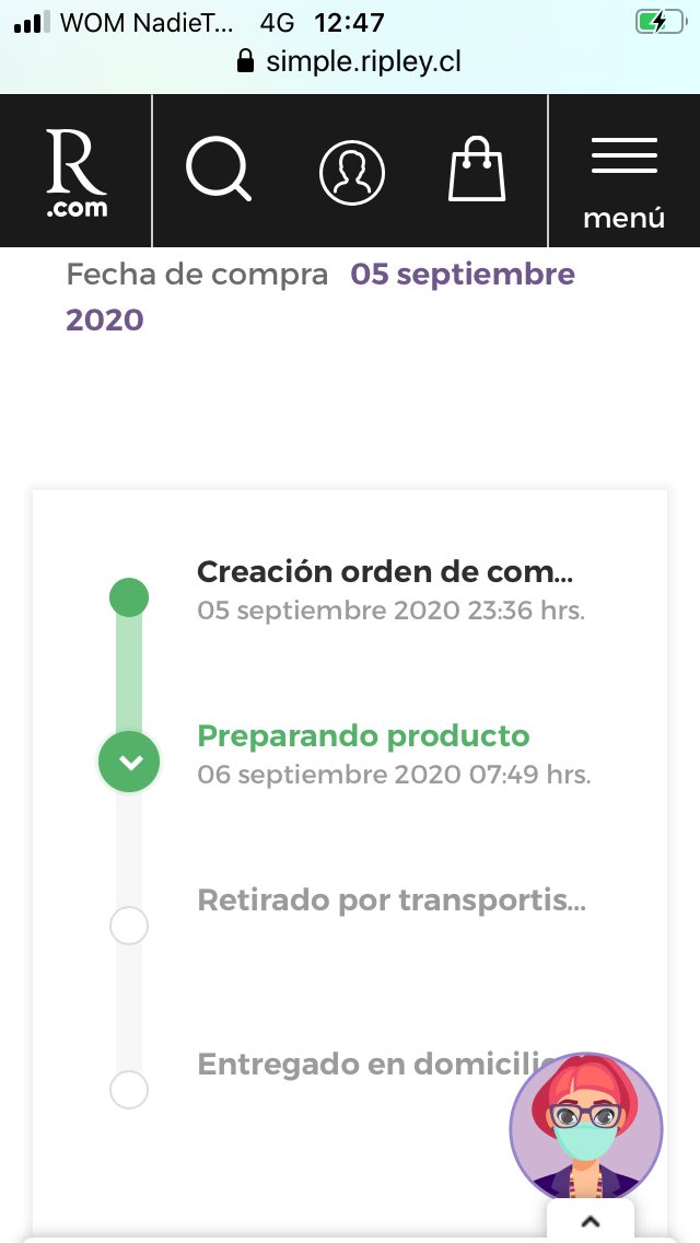 ENSOCHI's tweet photo. @RipleyChile Tengo un pedido que debería llegar hoy. Aún no sale de la tienda. Les solicito actualizar la@información y agilizar el proceso. De no llegar hoy, efectúo denuncia en @SERNAC https://t.co/Kuw5uwAlmb