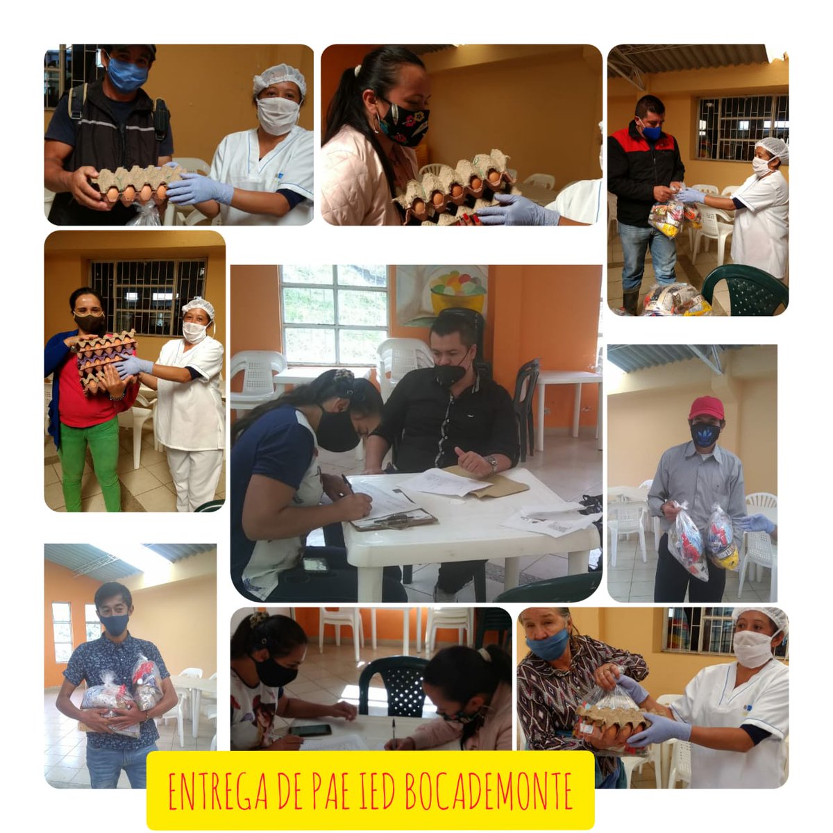 IBocademonte's tweet photo. Entrega de #PAE #IED #BOCADEMONTE, se contó con el apoyo del
señor #personero del municipio de #Gachala Doctor Cristian Urrea, ecónomas y personal Administrativo. @SecEducaCundi https://t.co/qNwahbyfYB