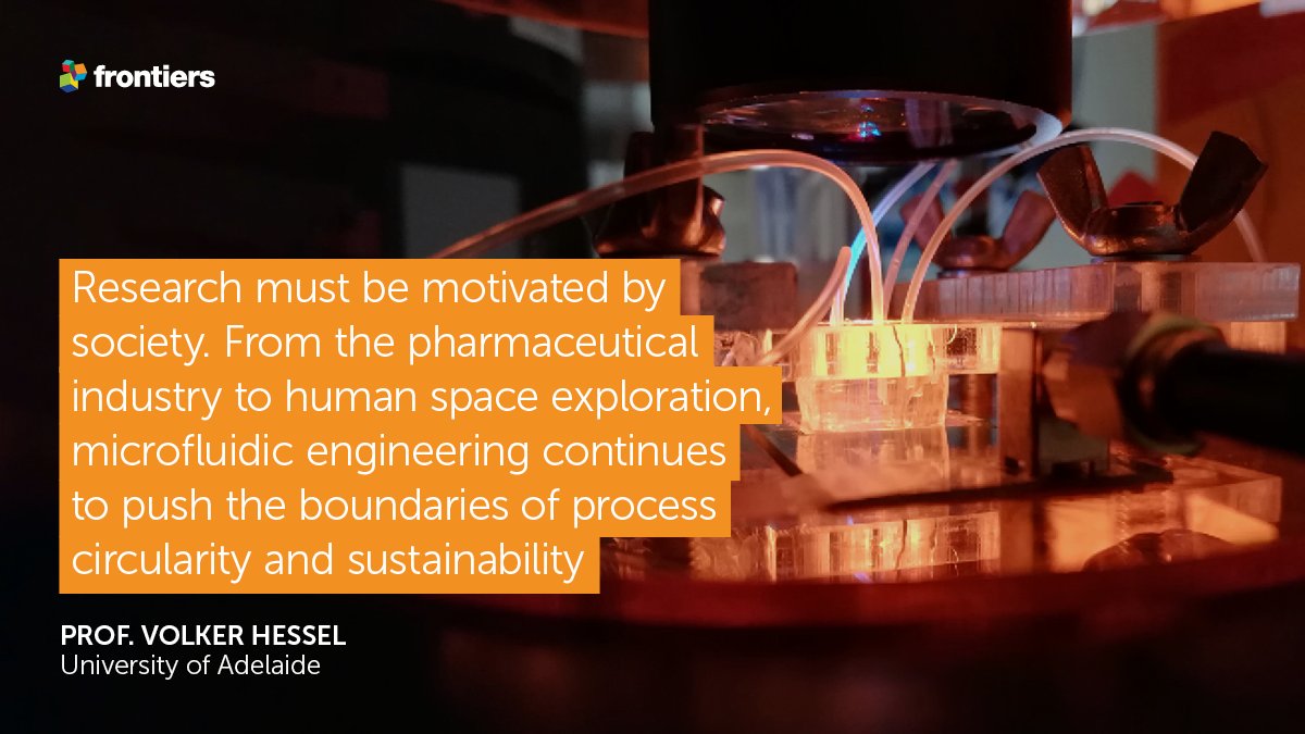 FrontChemEng's tweet photo. Prof. Volker Hessel of @UniAdelSciences is leading our new Specialty Section on #Microfluidic #Engineering and #ProcessIntensification ⚗⚙

https://t.co/kvw3dgw6dx

The section highlights innovation in #microflow and #microreactor engineering, giving voice to the field pioneers. https://t.co/zITi8w3Os1
