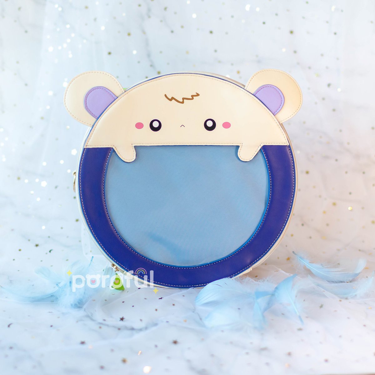 poroful's tweet photo. RTs appreciated 🥺 Marshal ItaBag (protecting your pins with his smol hands) preorder on Sunday, Sept 13th at 12pm EST

✨FREE tracked international shipping for 1st week of preorders 
✨ 28cm/11” wide
✨Leaf zippers
✨Ears will be rounder for final bags

https://t.co/IIJ2F30Vm4 https://t.co/UgMz03IX0m