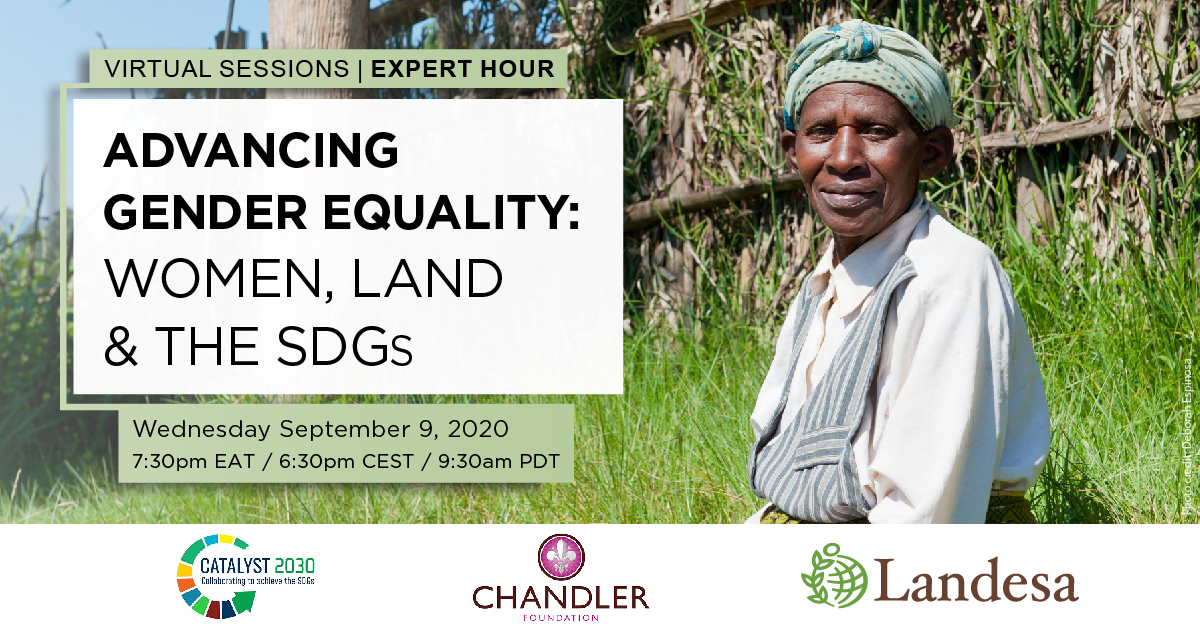 How can we advance gender equality, fulfill the #SDGs, and build a better future for women and the world? It starts with #womensland. Wed. Sept. 9, insights from @TimHanstad, @KLandalliance, @Landesa_Global & more. Sign up: us02web.zoom.us/meeting/regist… @ChandlerFdn #landrights