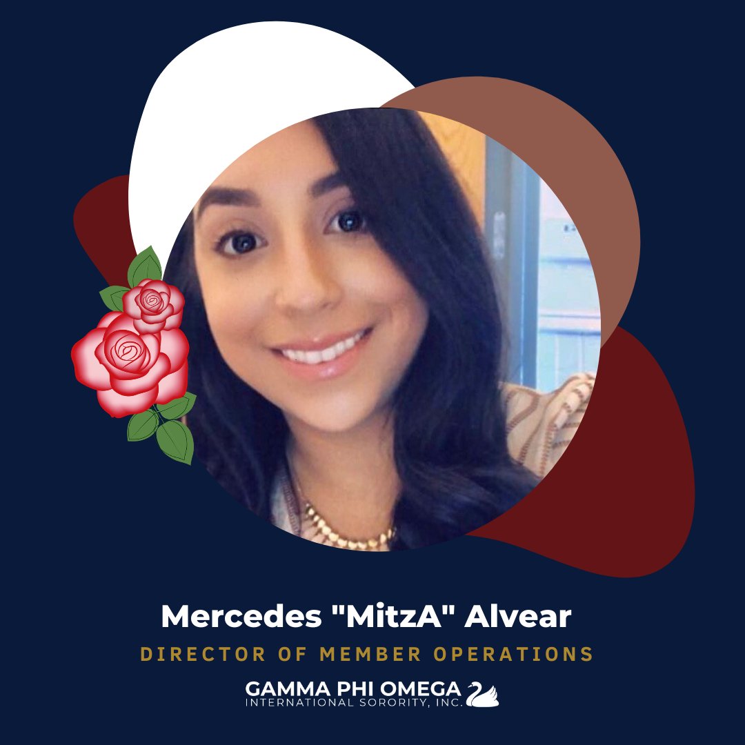 GPhiO1991's tweet photo. Congratulations to our newly elected Director of Member Operations, Mercedes "MitzA" Alvear!
View full Press Release: https://t.co/sX6tlxHPWg
#GammaPhiOmega #gphio1991 #gphio #gphioswans https://t.co/QrEXImoaAn