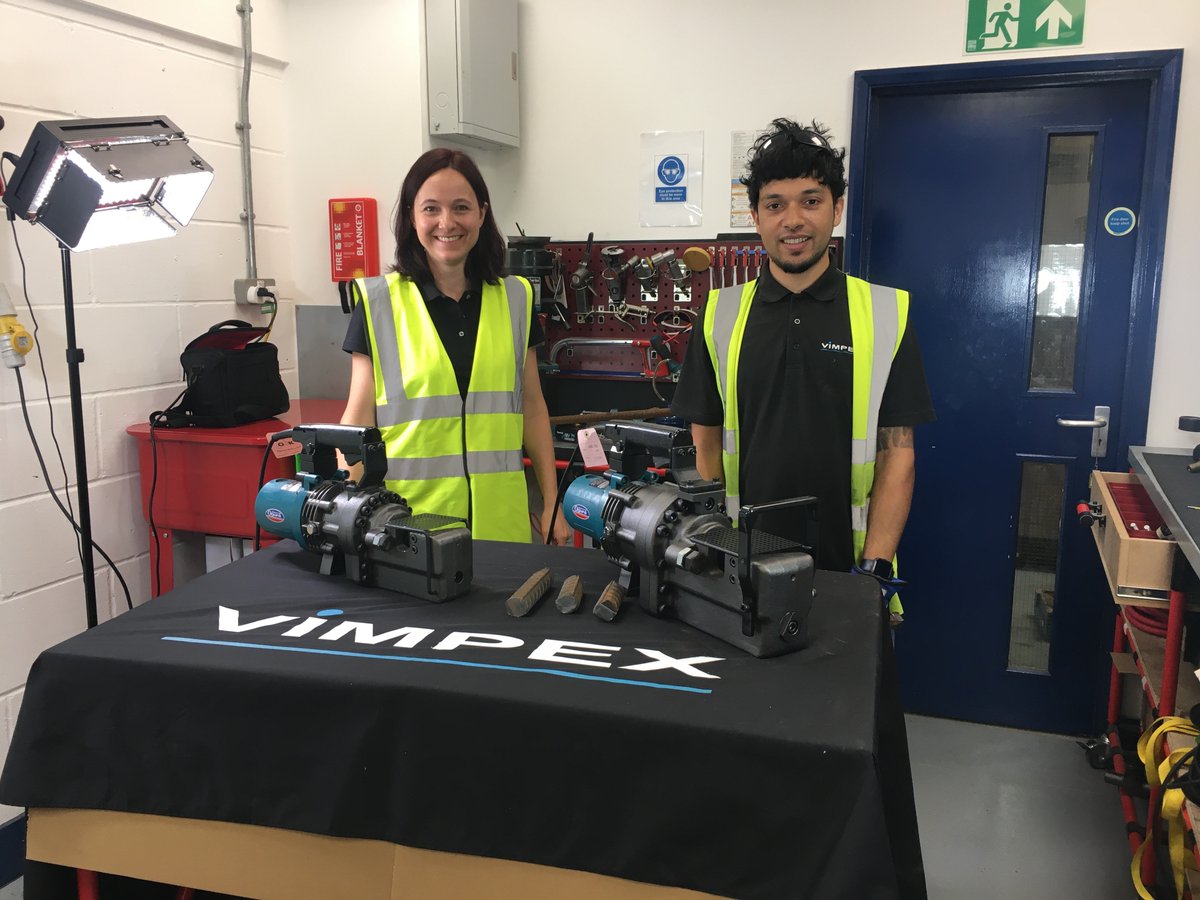 VimpexLtd's tweet photo. Our industrial dream team Maria and Matt were in the building today filming our Ogura range of industrial tools in action. 

Some really interesting footage of how the tools work, proving why they're the most reliable and effective in the industry today! 

https://t.co/ObE1wYS41b https://t.co/pRBShA87hf