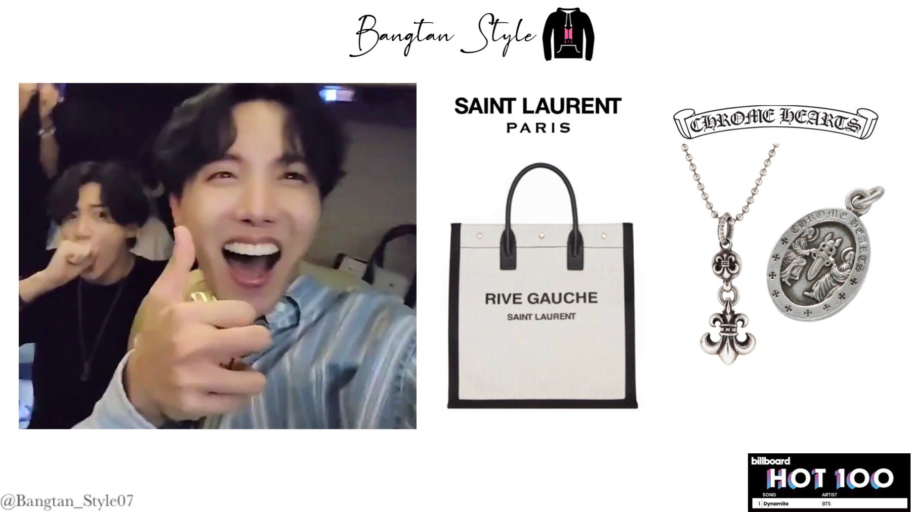 Bangtan Style⁷ (slow) on X: Twitter Post 201027 Hobi also wears LOUIS VUITTON  Silver Lockit Pendant ($730). #JHOPE @BTS_twt  / X