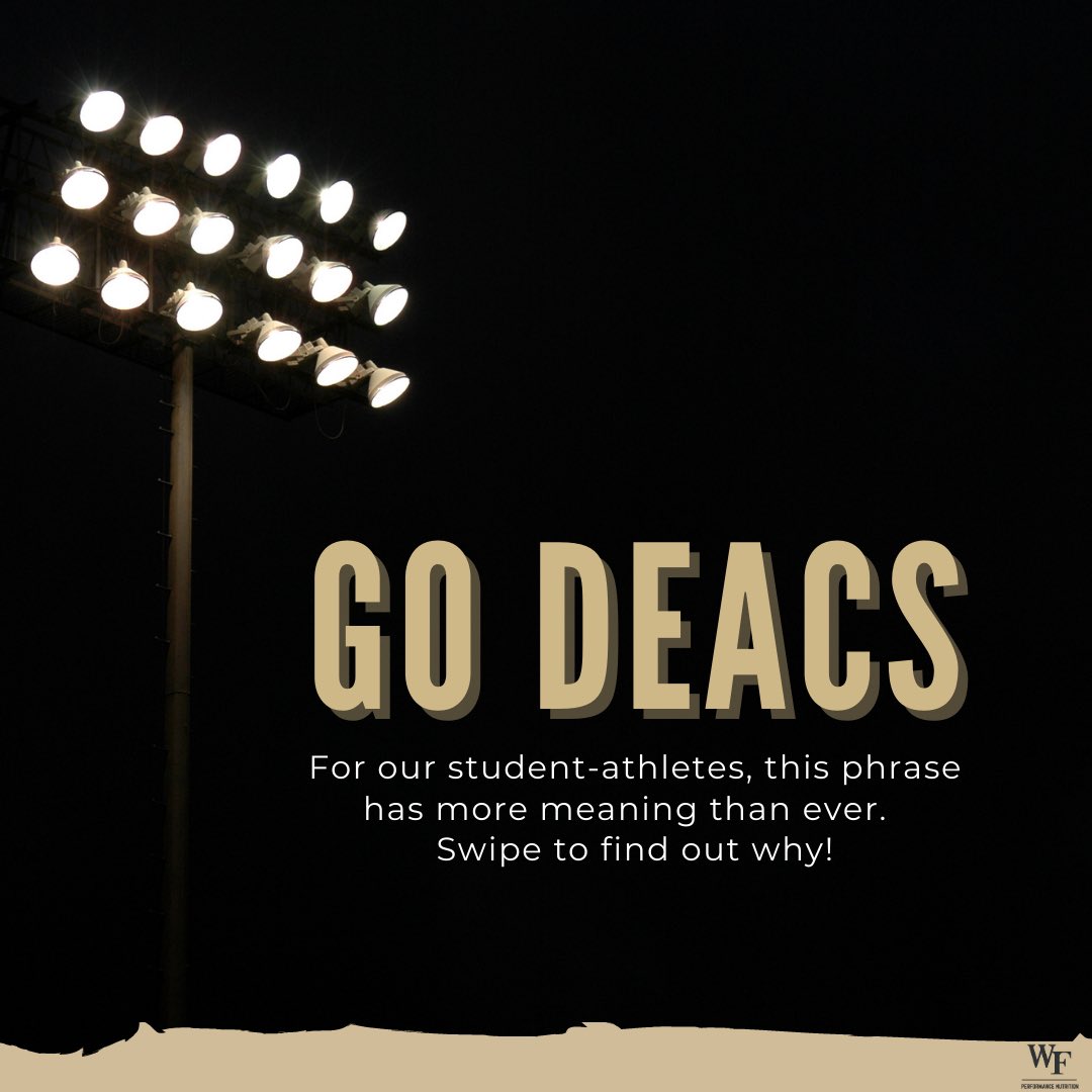 fuelinthedeacs's tweet photo. Now, our motto has more meaning than ever. Swipe to see why! #fuelforgreatness #godeacs #developingdeacs #deacontough #deaconstrong #sportsnutrition #sportsperformance #wfu https://t.co/ANXsTPuck2