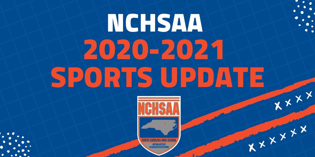 🚨2020-2021 Sports Update 🚨

🔹Modified Sports Regulations: nchsaa.org/sites/default/…
🔹Sports Calendar including Playoffs: nchsaa.org/sites/default/…

Skill Development Changes
🔸25 Persons in an Indoor Venue
🔸50 Person in an Outdoor Venue

All Guidelines: nchsaa.org/update-2020-20…
