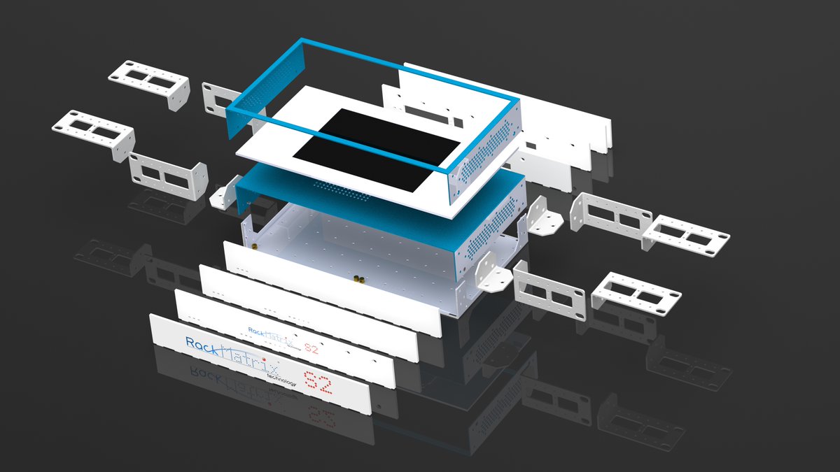 RackMatrixTech's tweet photo. All you can do with the new S2 case in 1 img.
Front and rear panel customization, embedding a touchscreen, wall fixation, all mainboards supported and 19" rackmount.
Just imagine what you can do with it.
https://t.co/MjpHs02cVg #rackmatrix #S2 #pcengines #apu #broachlink #noahv2 https://t.co/kD3Eytedn9