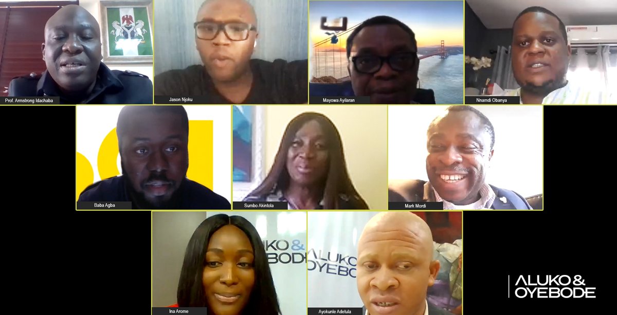 Aluko_Oyebode's tweet photo. Thank you to all our panelists and participants for being a part of our webinar on Amendments to the 6th Edition of the #Nigeria #BroadcastingCode.
Thank you for lending your voice!
#AONBCCodeWebinar #NBCCode #Sports #Entertainment #NBCode #Nigeria #BroadcastingCode https://t.co/MjaxhZ3Aom