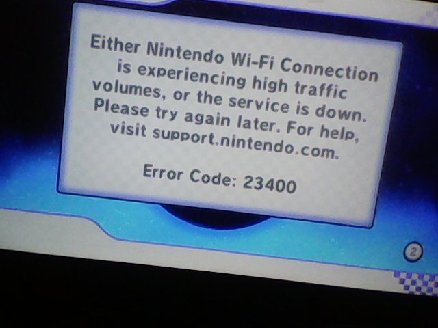 Since possibly last month in August, I now keep receiving Error Code 23400 instead of Error Code 20110 every time I try to connect to Nintendo Wi-Fi Connection. I assume Nintendo is going to re-open Nintendo Wi-Fi Connection after having it shut down for over six years.