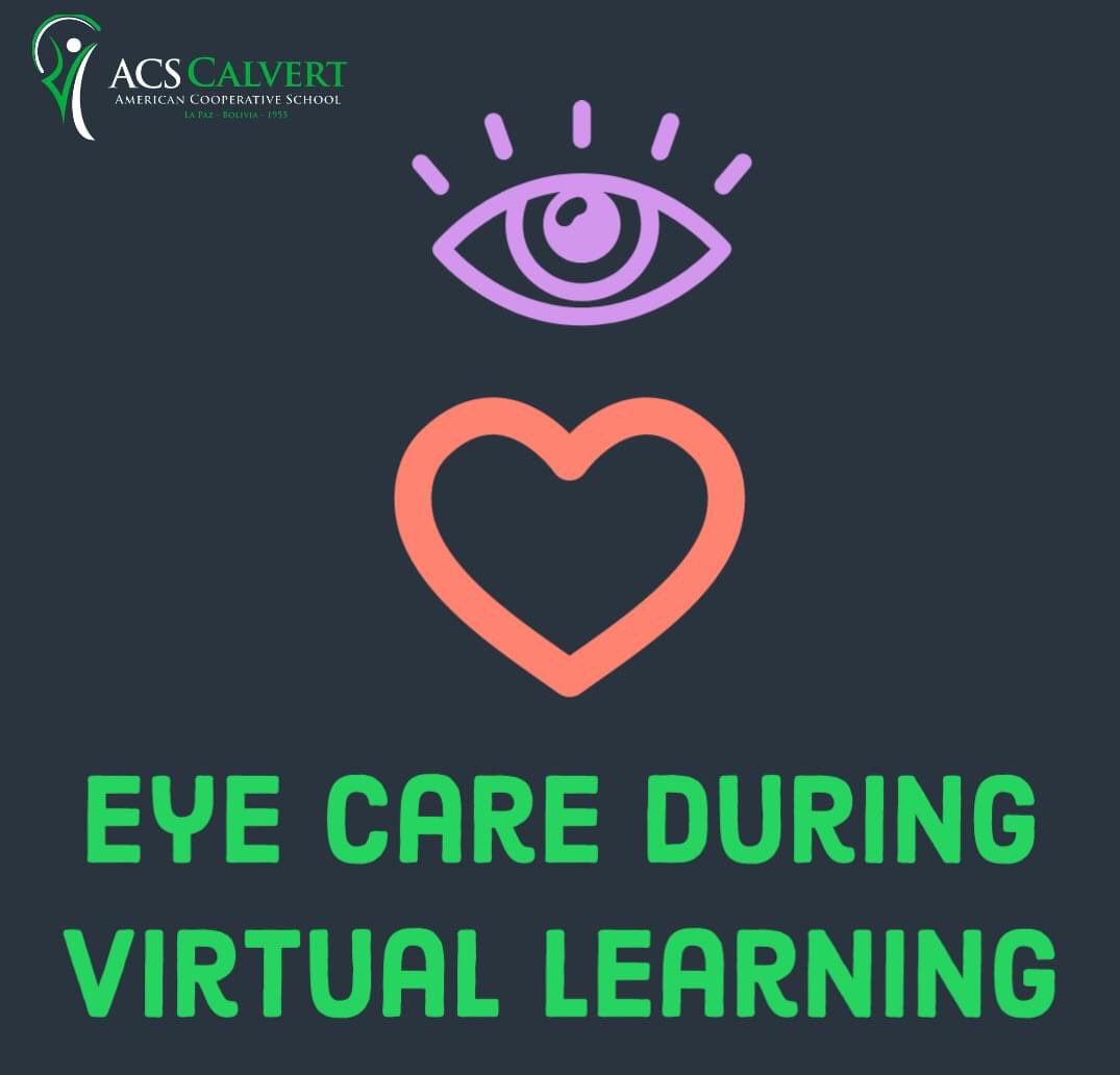 ACS_Calvert's tweet photo. Tips to avoid eye strain while studying online. https://t.co/zezFb97T8R https://t.co/D8IJHbVTc8