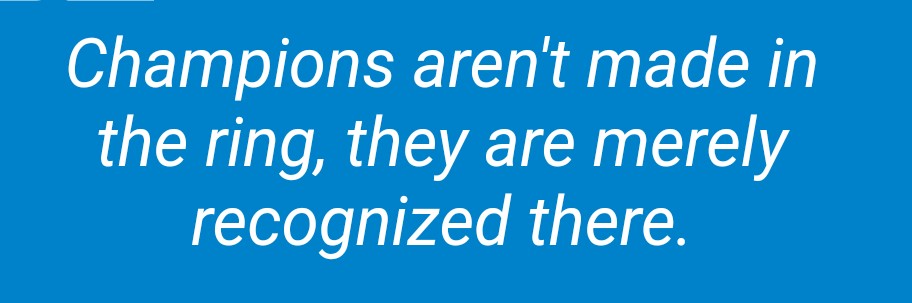 Champions are........