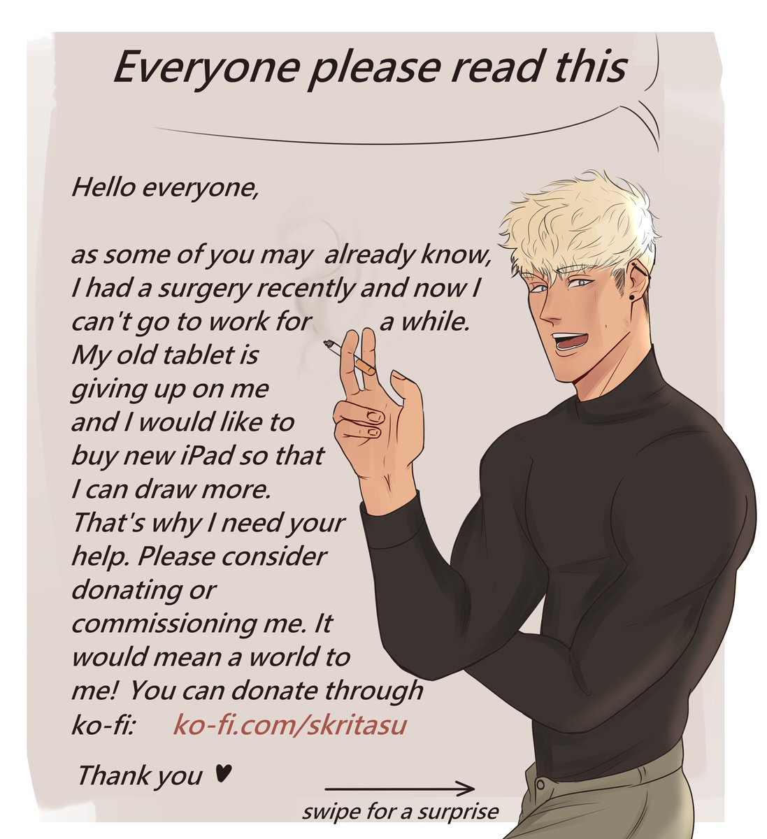 skritasu's tweet photo. please consider helping me out, i need a new iPad to continue drawing when my old one dies 🥺❤️ https://t.co/hAk7pS98nK