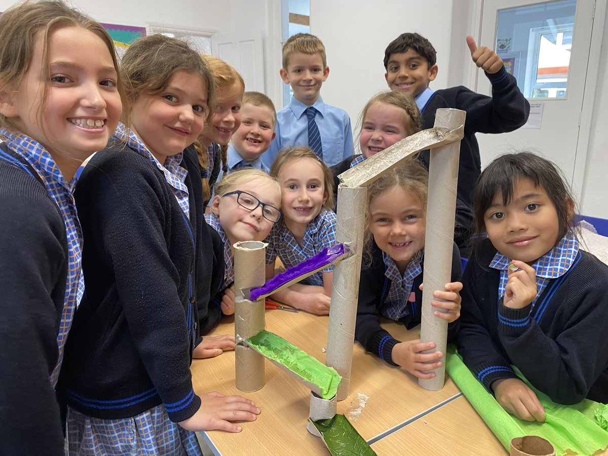 StMargs_Year3's tweet photo. Year 3 used marble runs to explore friction in Science. They even created their own version, with a range of surfaces, to investigate which had the most or least amount of friction! #StMargsScience #FrictionExperiment https://t.co/34WyM32itX