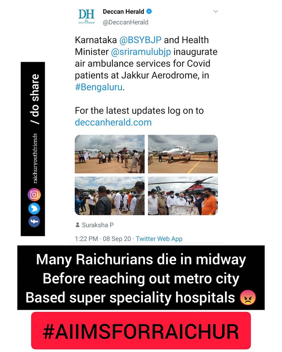 AKHILJANASAINIK's tweet photo. Never neglect us 🔥
#AIIMSFORRAICHUR
#Raichur 
@ryf_insta 
@NammaRaichur https://t.co/FisD0NFSri