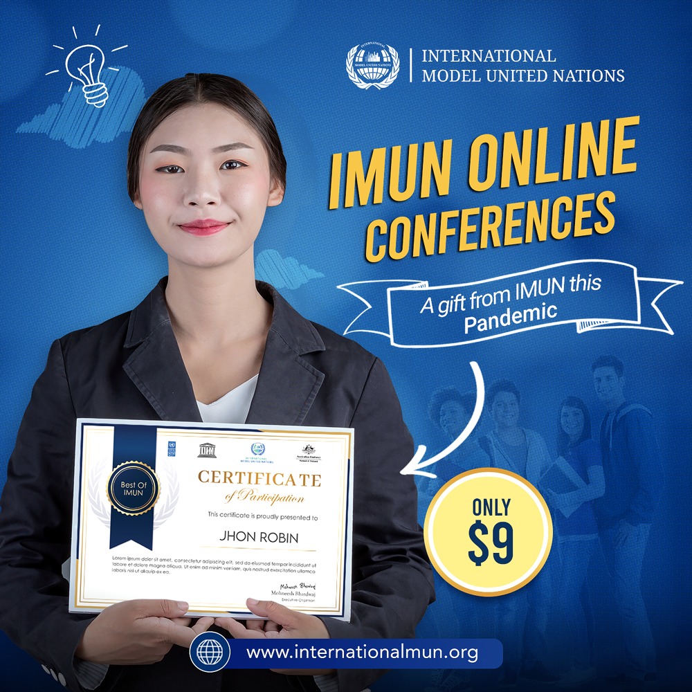 trunggbl's tweet photo. Just because everything is under lockdown, does not mean your skills have to be 😃 Register for IMUN @imunofficial , an online conference where you get to be a delegate and present position papers and solutions to some of the most relevant problems of our time. https://t.co/ALRuPGcN2o
