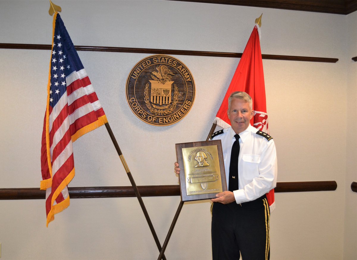 I am HONORED and PROUDLY accept the ASCE Presidents Award. When the Nation needs USACE, we are there!