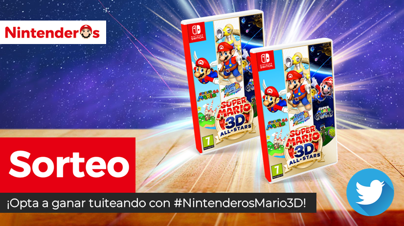 Nintenderos's tweet photo. ¡Sorteamos 2 copias de Super Mario 3D All-Stars para Nintendo Switch!

➡ Síguenos (@Nintenderos)
➡ RT aquí
➡ Tuitea sin límite de tuits con #NintenderosMario3D diciendo por qué te gustaría ganar

¡Suerte! - https://t.co/SuqVZ1qw7V https://t.co/hG0PEjQ9TR