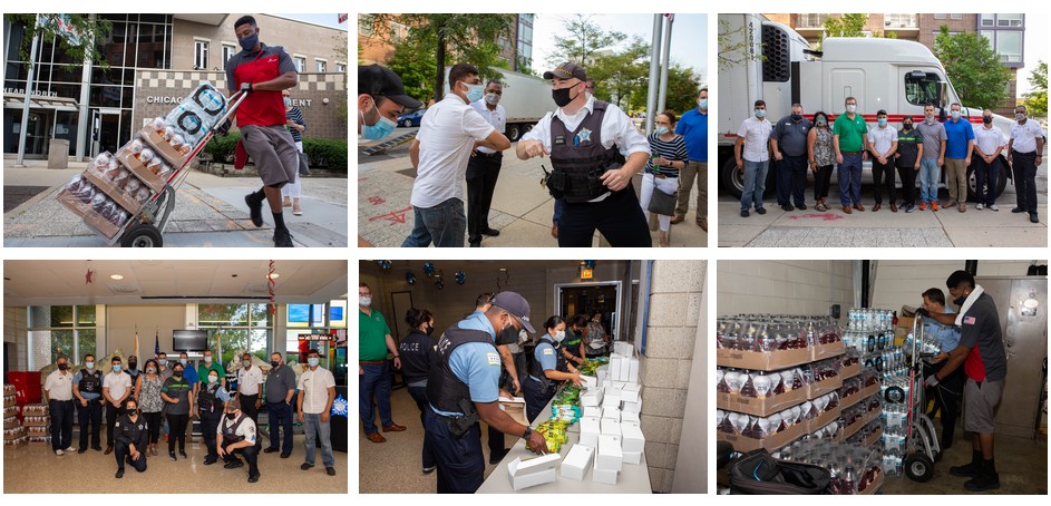 ILRetail's tweet photo. IRMA members continue to step up in their communities during the pandemic. Recently, @7eleven made a generous donation of food and beverage supplies to Chicago area first responders in District 18 and District 1. #ILRetailCares https://t.co/4hCA1hutjl