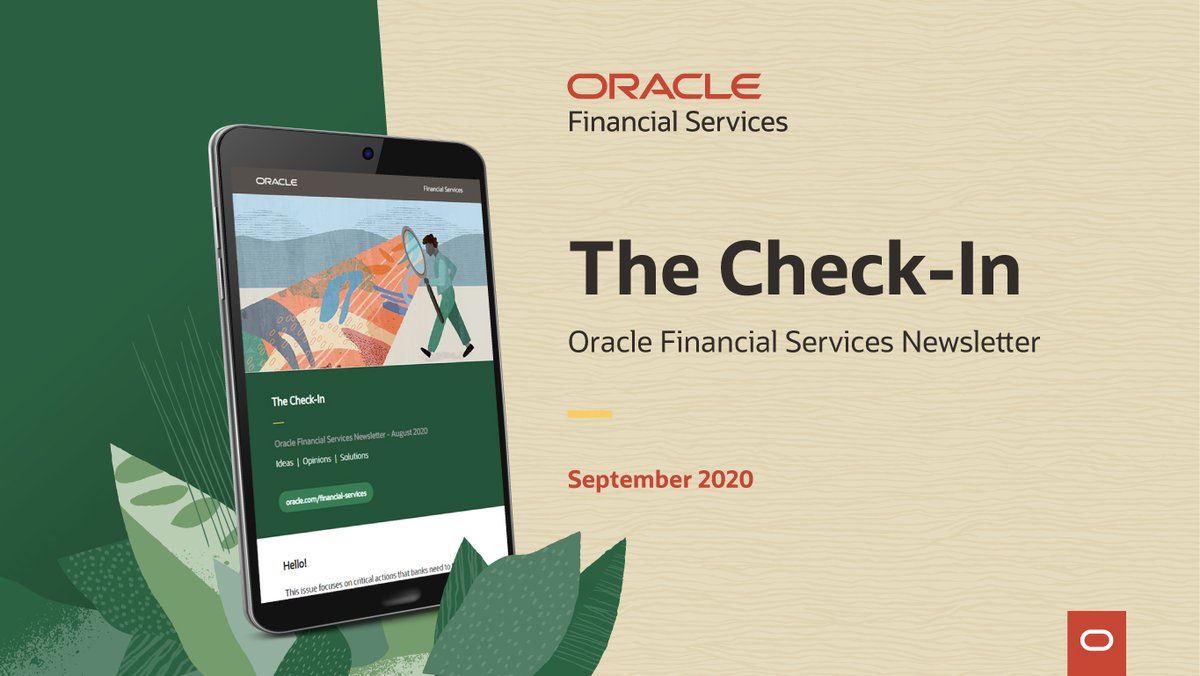 OracleFS's tweet photo. Subscribe to the Check-In Newsletter: https://t.co/XlfjEx8NRq

Featuring customer successes, industry-wide trends, and best practices for the financial services industry. Get it today!

#banking #insurance #analytics https://t.co/NE1vo9iaZV