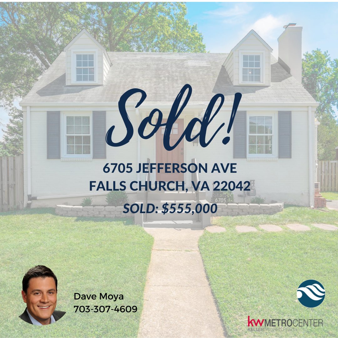 TSRhomes's tweet photo. SOLD! 🎉👏  Congrats to Dave's clients who sold their home in Falls Church. This listing was one of the hottest last month 🔥 with multiple offers &amp; selling well above list price in 1 day! 
#justsold #sold #fallschurchrealestate #threestonesresidential #tsrhomes #listwithtsrhomes https://t.co/KVAvMOdEnf