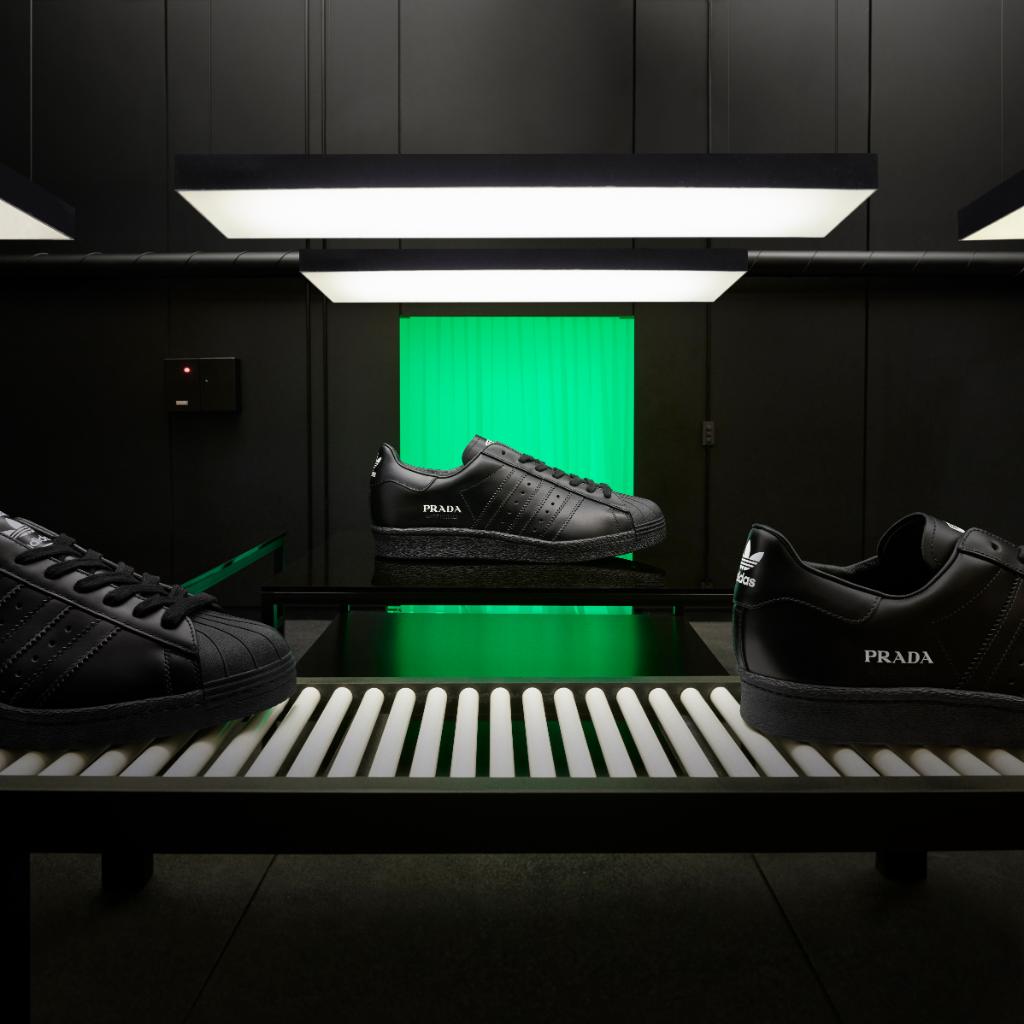 Prada's tweet photo. Launching today, September 8th, the #Prada Superstar reinstates the @adidasoriginals character.
https://t.co/VLTjWWcep4
#Pradaforadidas https://t.co/0d7IJ5hhuF