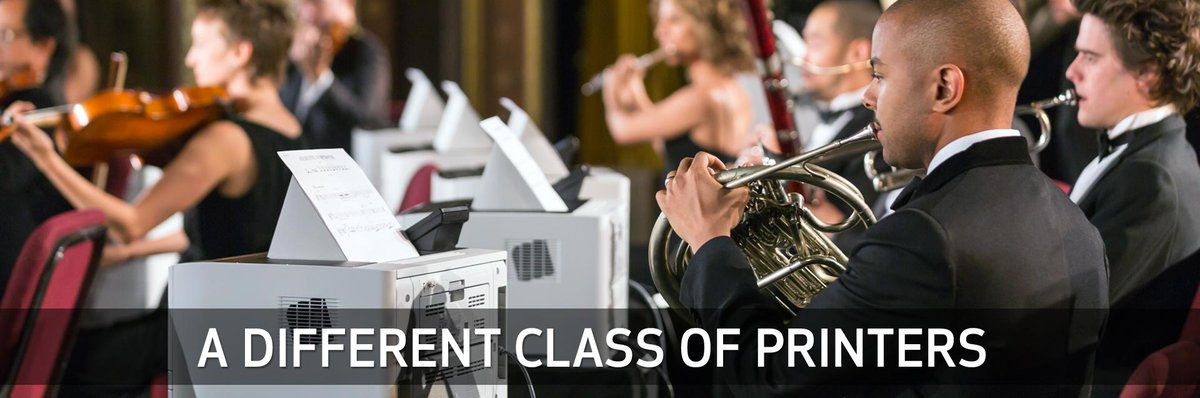deximaging's tweet photo. A symphony orchestra - 19 musicians - playing live. Sheet music that's printed on-demand, keeping them all in sync. If that's what @#imageClass from @CanonUSA can do, imaging what it will accomplish in your business. https://t.co/NXjlejwaWS #TechTuesday https://t.co/EhMkQ5r9li