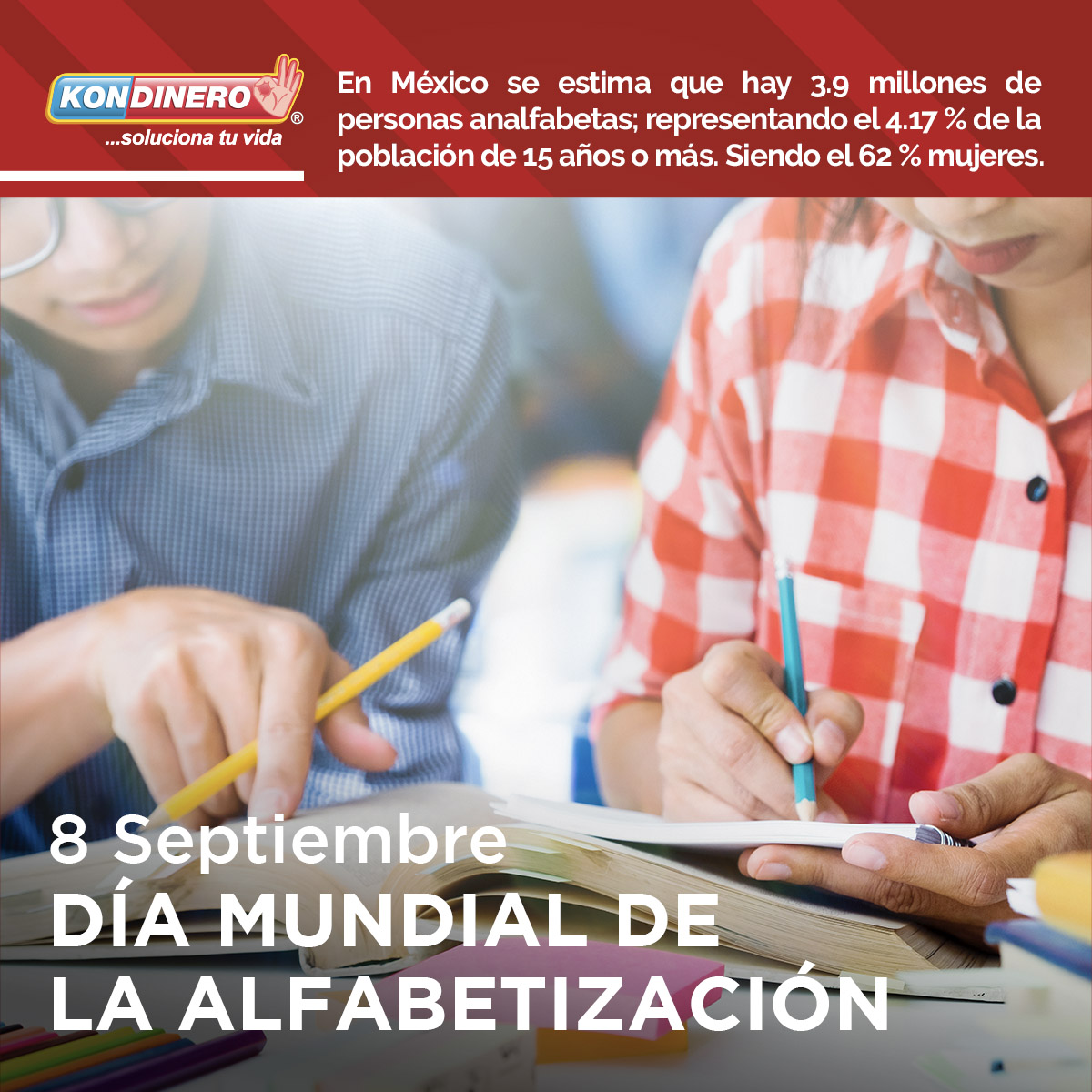 Reclutamientokd's tweet photo. Hoy es una oportunidad de aportar algo bueno al mundo.  Ayudando a una persona que aprenda a leer, escribir o a usar la tecnología. #DíaDeLaAlfabetización  #Kondinero #Reclutamientokondinero #TambiénSomosCultura https://t.co/4oLZDTTg6I