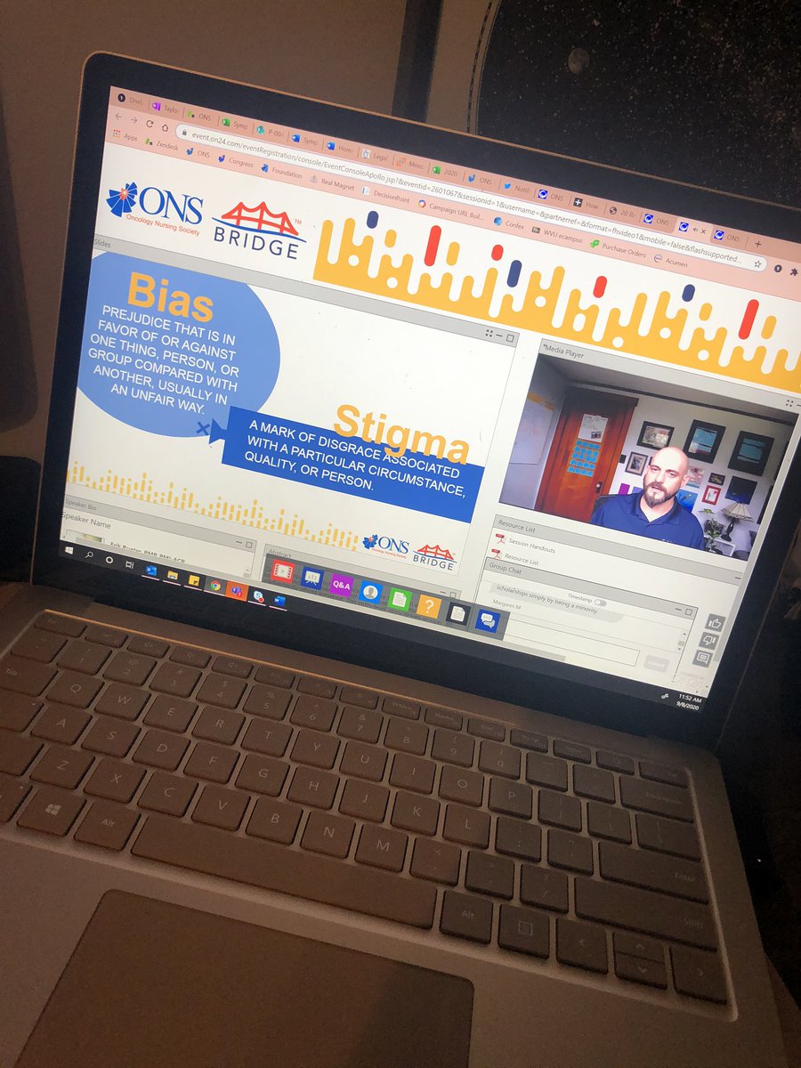 tbrenner12's tweet photo. Conferences are looking a little different these days. I’m kicking off the first day of #ONSBridge with a session on diversity, equity, and inclusion. 💻💡 https://t.co/FqqulurYR2