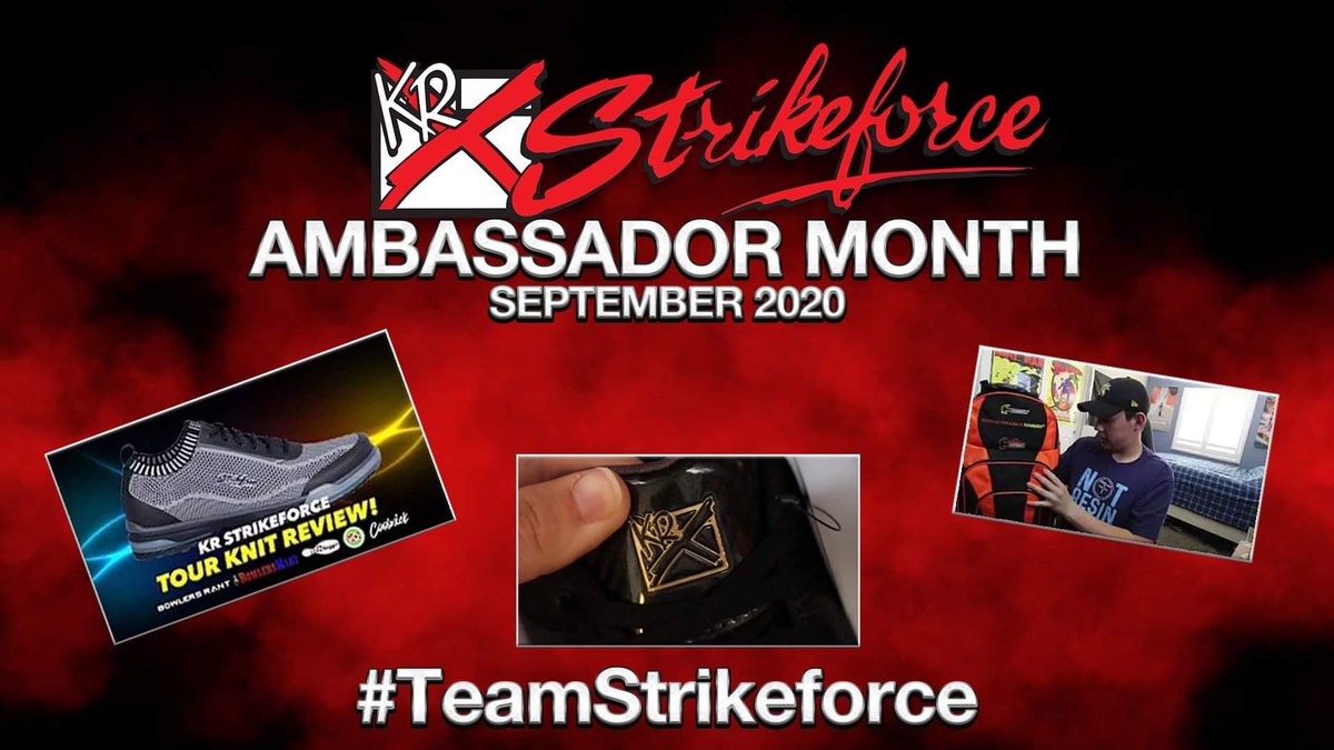 KRStrikeforce1's tweet photo. September is ambassador month! We have started a small ambassador of dedicated #TeamStrikeforce bowlers. We'll be featuring feedback and video reviews from some of them as well as product giveaways. Stay tuned to learn more & win great new releases! #StrikeforceBowling #Bowling https://t.co/G6SRjOVcAE