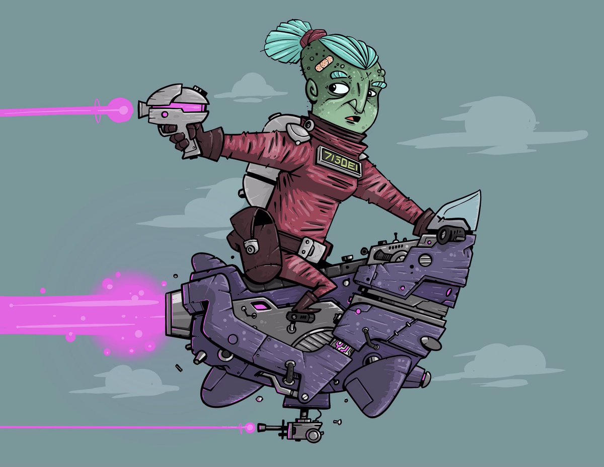 stv_armstrong's tweet photo. Getaway
#sketch #drawing #doodle #getaway #chase #scifi #sciencefiction #rayfun #laser #rocketbike #jetbike #hoverbike https://t.co/B9ejnAd6Z1