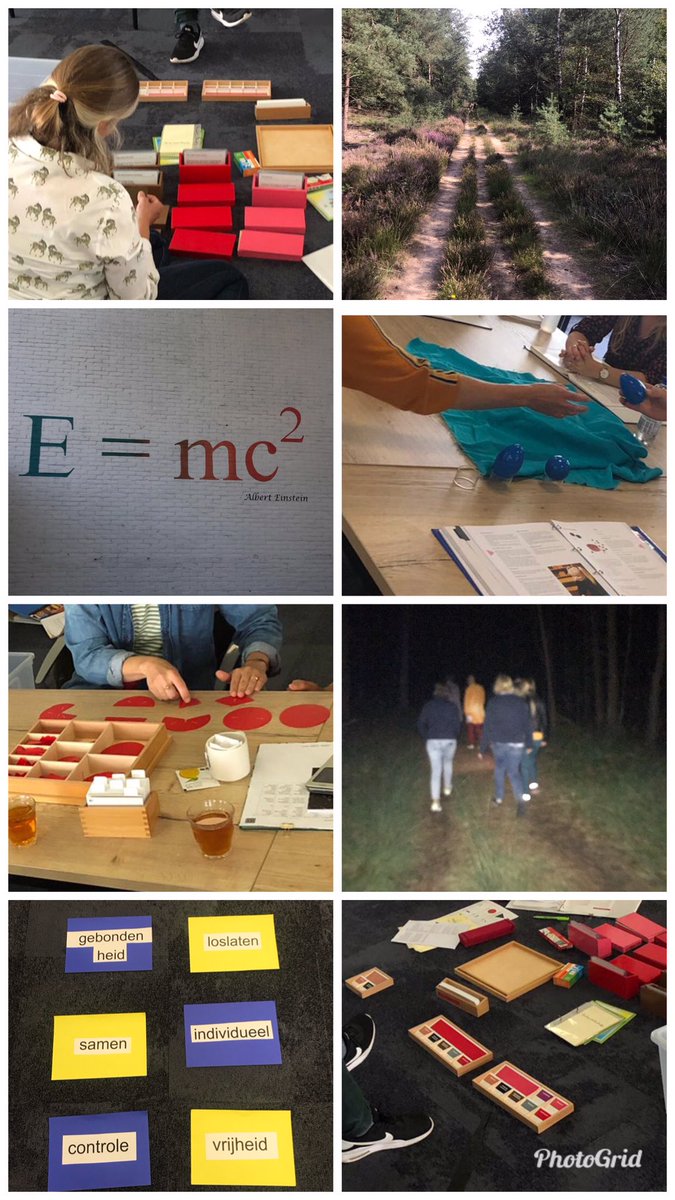 Met het team op studietweedaagse waar we (elkaar) leren over montessori werkjes, de rondgang, spelling, muziekonderwijs en aan teambuilding doen. Nachtelijke dwalingen door het bos maar met elkaar blijven we op het zelfde pad!