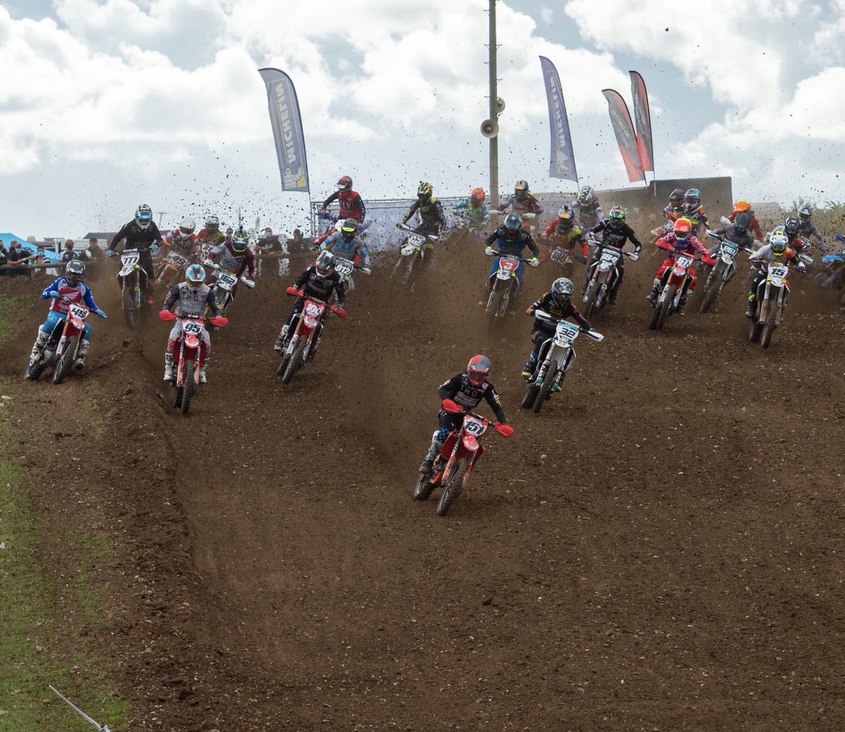Cool shot of race two start with Harri and Dan both getting good jumps...