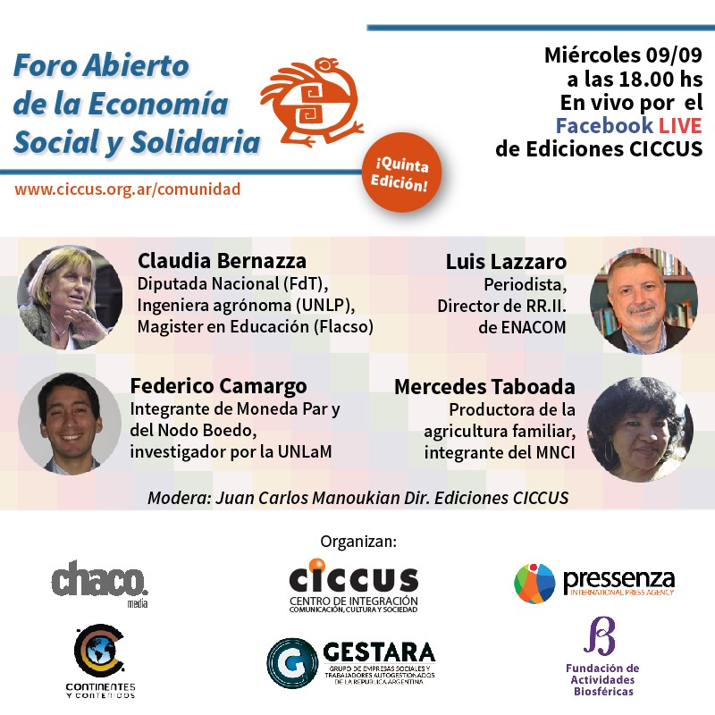 federicocamargo's tweet photo. Hola! Les comparto la invitación al Foro abierto de Economía Social y Solidaria donde hablare sobre la experiencia del Nodo Boedo de Moneda Par. El Foro se transmite el 9 de Setiembre a las 18 hs en vivo por el facebook de @edicionesciccus 👇
https://t.co/c2KhFU8GkC 
Los espero!! https://t.co/aq5AkJzWHS