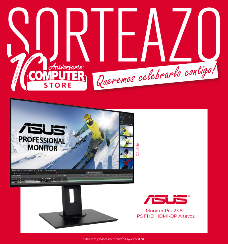 icomputerstore's tweet photo. 📢SORTEAZO 10º Aniversario 🥳🍾🎈
¿Quieres estrenar monitor?
Que sea @ASUS_ib 👉🏾 PRO 23.8"😏
➡️Síguenos
➡️RT➕comenta incluyendo #ASUSEnComputerStore #ILoveComputerStore
Hasta 17:30 ⏳del 11/09
Sorteo multired: participa en perfiles #Facebook #Instagram
#YoComproEnMiBarrio https://t.co/73DoR5VUke