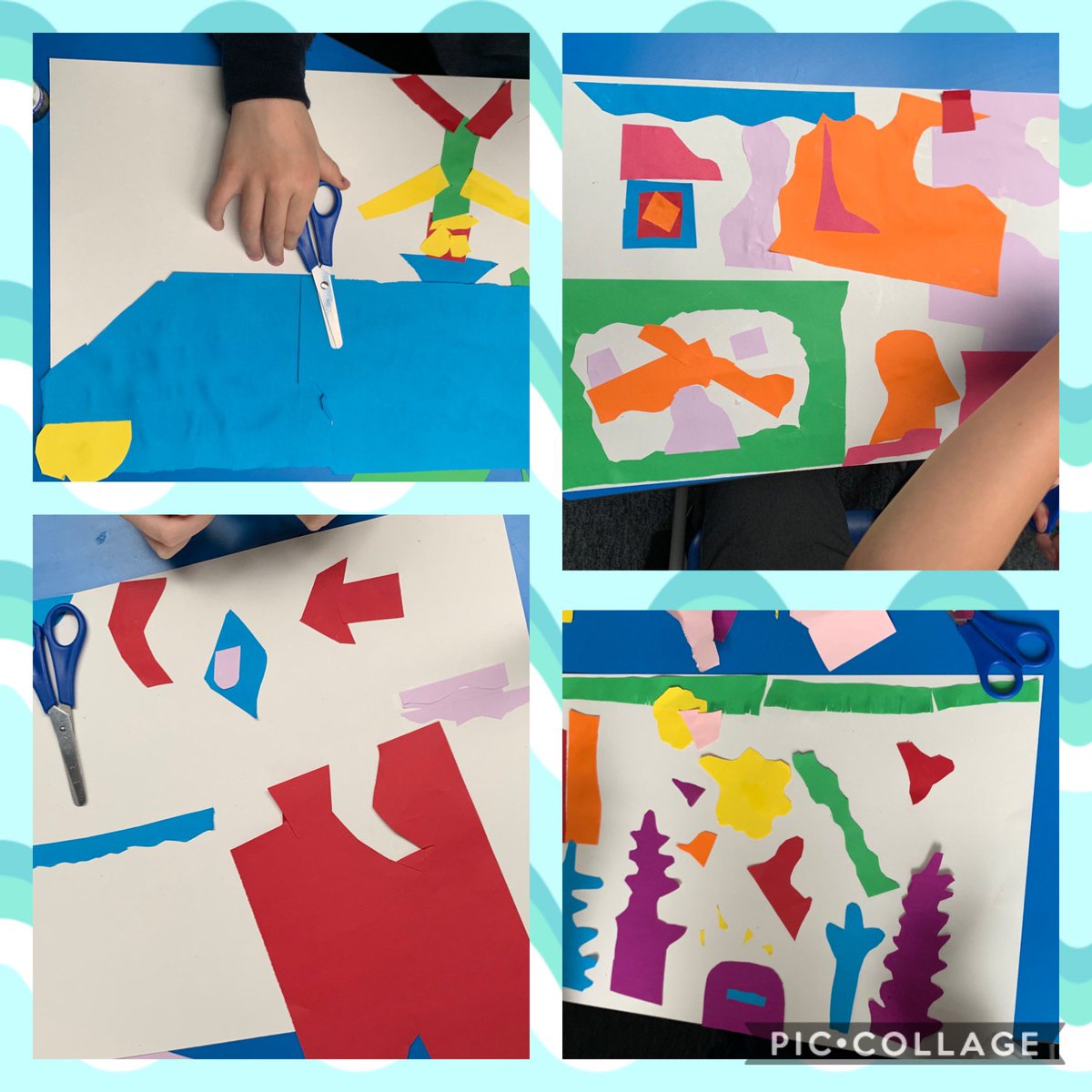 CoullHayes's tweet photo. P4B have been learning about Henri Matisse. Matisse was famous for ‘painting with scissors’ and today we had a go at doing the same. Ask us what we made. https://t.co/y047SfgaG3