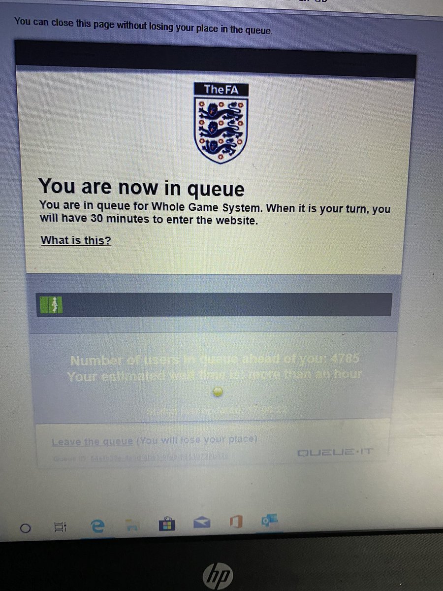 Come on <a href="/FA/">The FA</a>...more than an hour wait...shambles