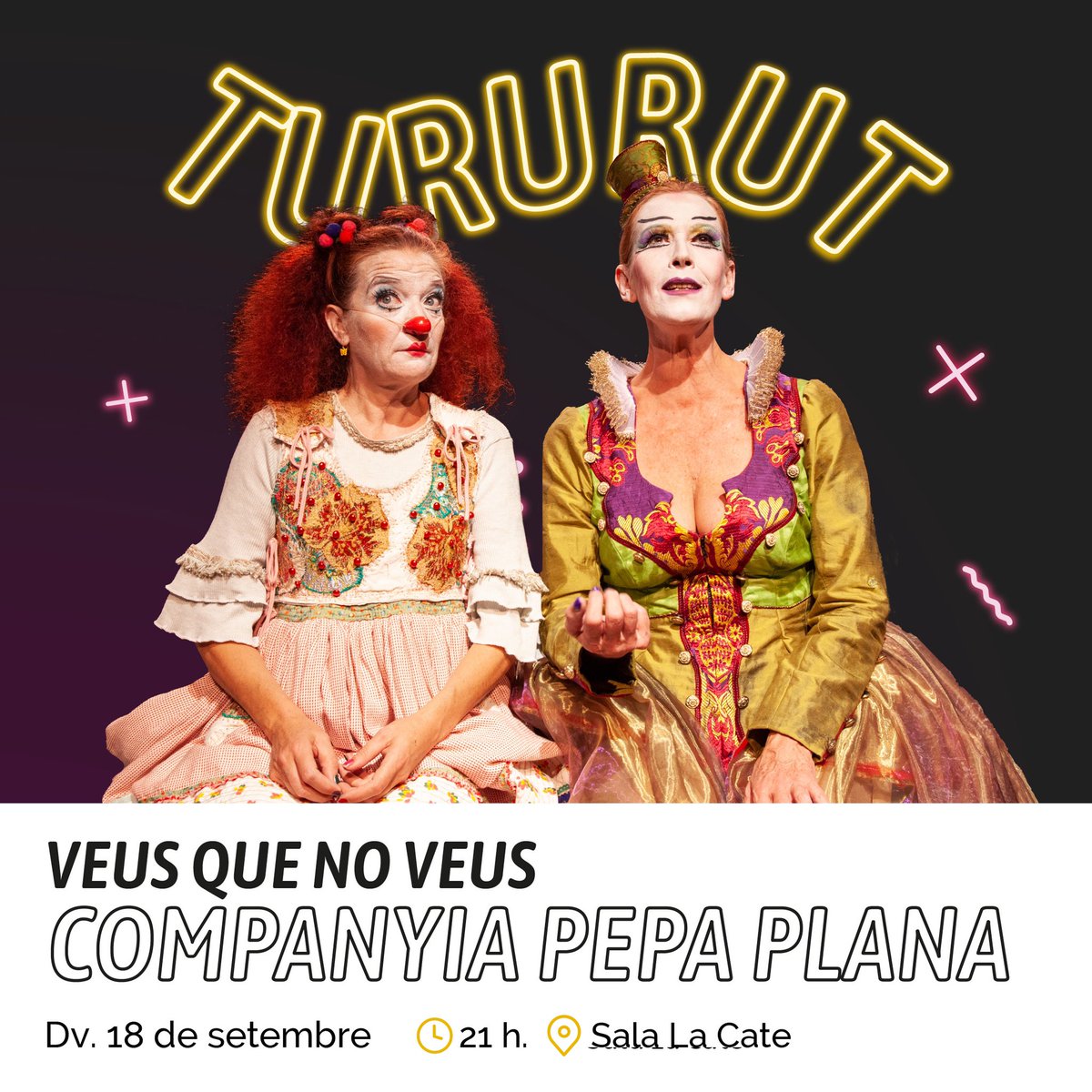 humorfigueres's tweet photo. Senyores i senyors amb tots vostès...🥁🥁🥁🥁🥁
...Una nova i enginyosa versió d’alguns dels esquetxos més clàssics del món del circ!!!
👀VEUS QUE NO VEUS👀
Companyia @PepaPlana
Div. 18/9 21h a @lacatefigueres
#FestivalComic #Figueres #Còmic20 https://t.co/9rcNWKuiMw