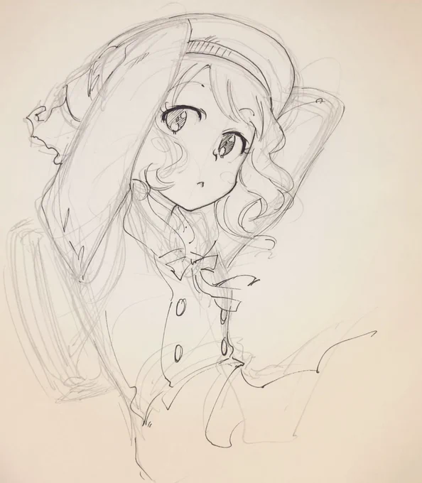 今日の桃子ちゃんセンパイ。のラクガキ。エレメンタリースクールメイト衣装センパイ。 