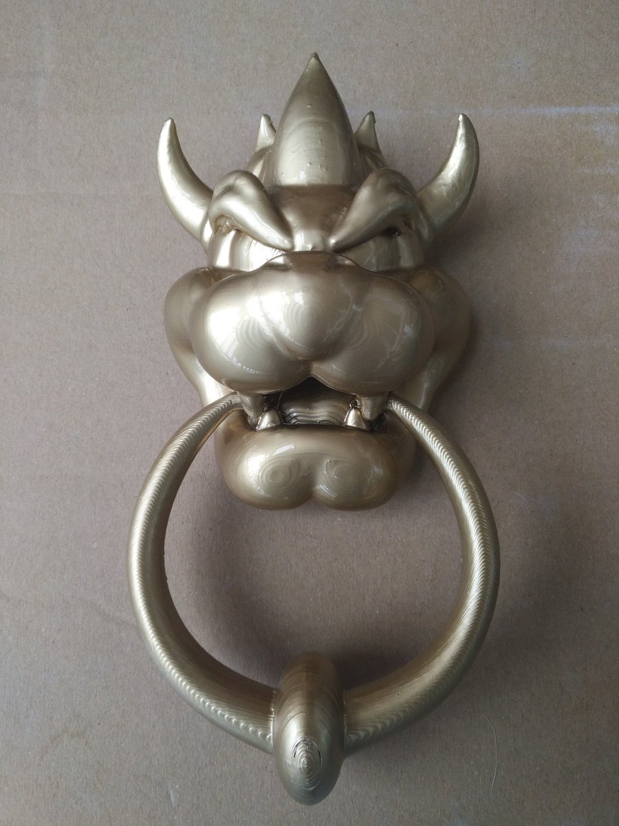 ShigeryuInsider's tweet photo. Bowser Doorknocker #3Dprinting #painting #Nintendo https://t.co/G46e6sXHt8