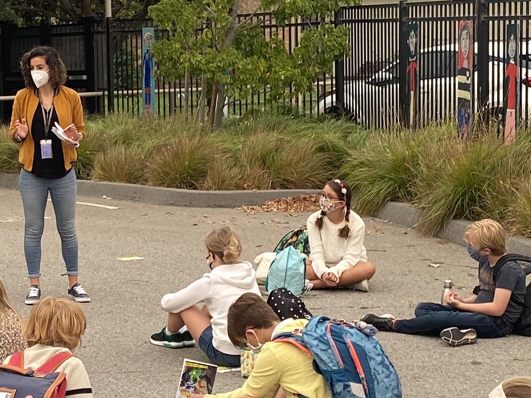EmmanuelTexier's tweet photo. Today is Safe Back to School day on our @sausalitoLFSF campus @lelyceeSF @aefeinfo  so happy to see our K-5 students back after 6 months! https://t.co/n1Hx2pnrzH