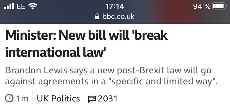 Addendum: literally every day it seems like there’s a new assault on the rule of law. Today’s move by the UK government: